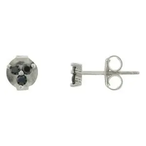 ARETES TREBOL PIEDRA NEGRA