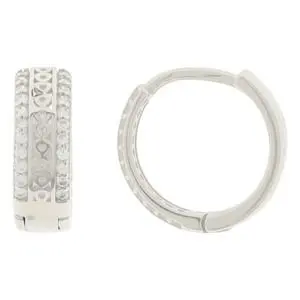 HUGGIES CALADO ZIRCONIAS, PLATA RODIZADA