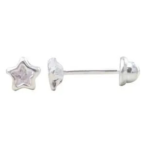 BR ESTRELLA ZIRCONIA MINI,  PLATA .925