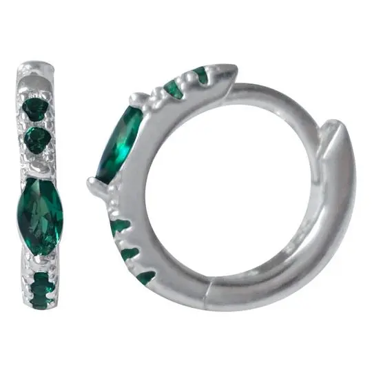 HG ZIRCONIAS VERDES, PLATA RODIZADA