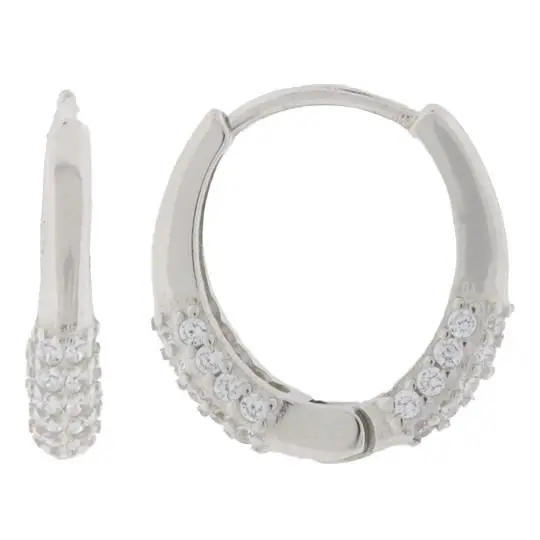 HUG BLOQUES ZIRCONIAS, PLATA RODIZADA