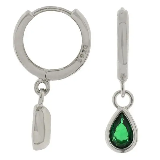 HUGS GOTA ESMERALDA, PLATA RODIZADA