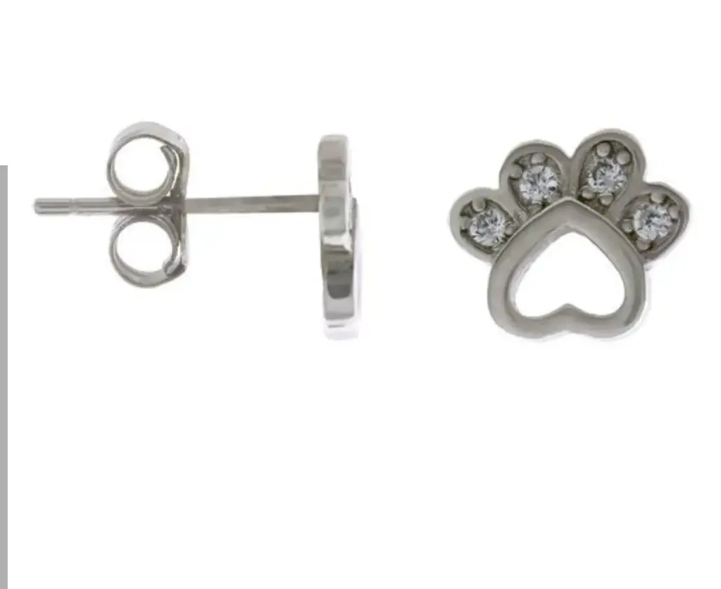 AR HUELLITAS CALADAS CON ZIRCONIA, PLATA PAVE