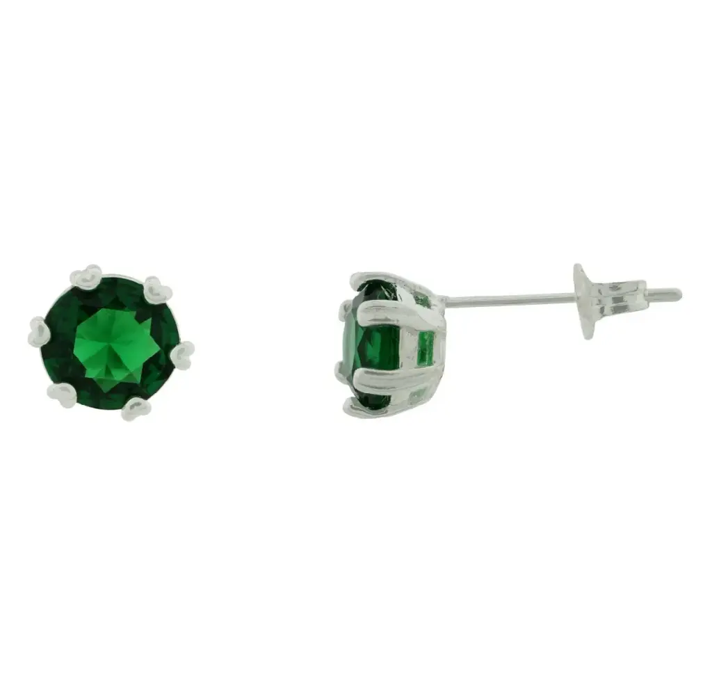AR ZIRCONIA VERDE, PLATA .925