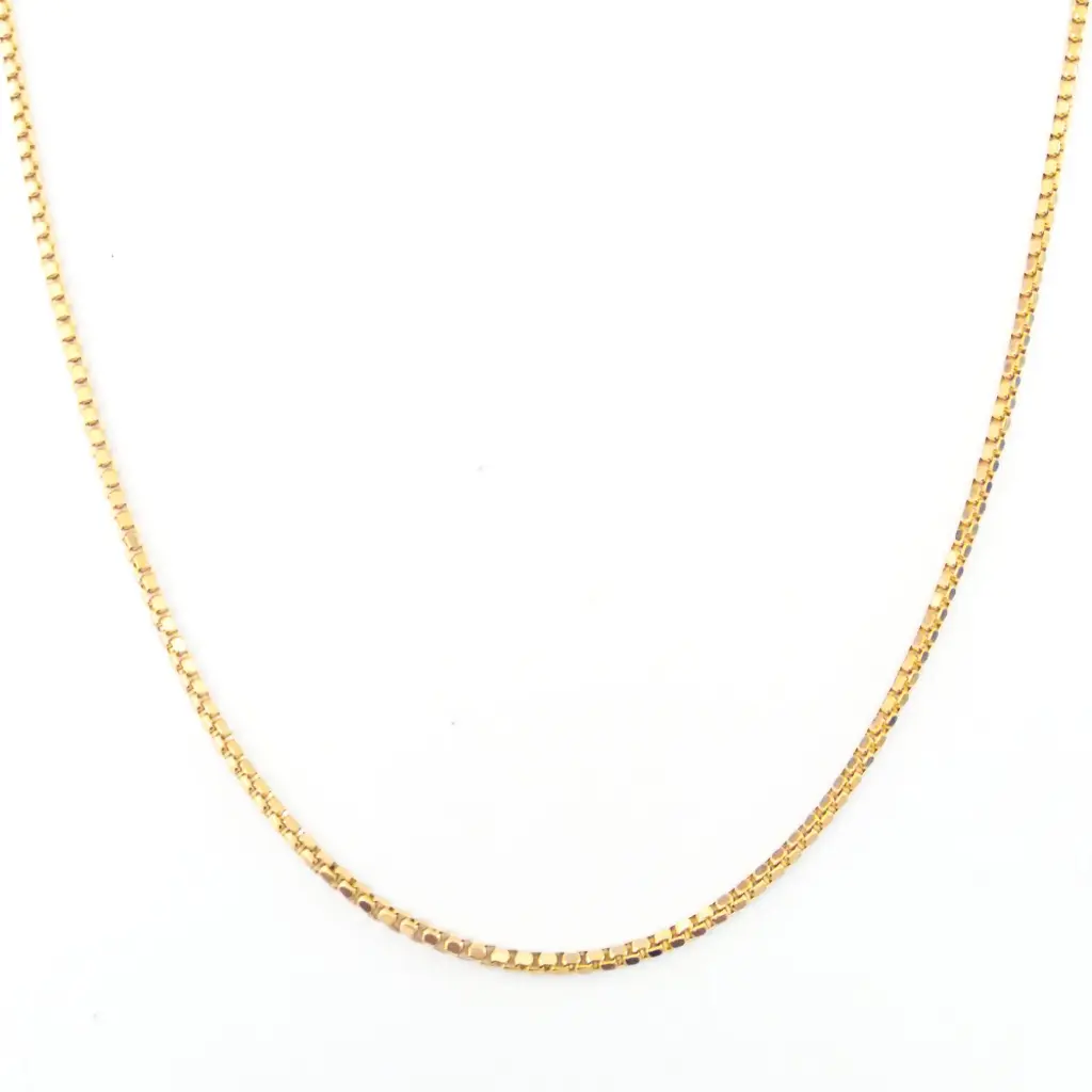 CADENA VENECIANA 50CM, ACERO DORADO