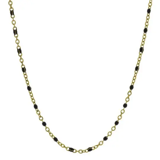 CADENA BOLITAS NEGRAS, ACERO