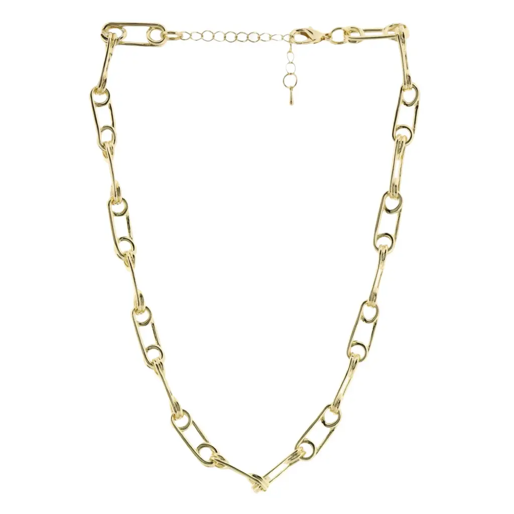 COLLAR ESLABONES Y CIRCULOS,ACERO