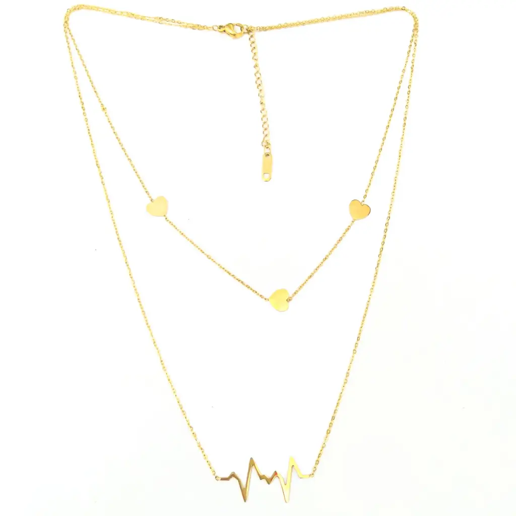 COLL DOBLE PULSO, ACERO DORADO