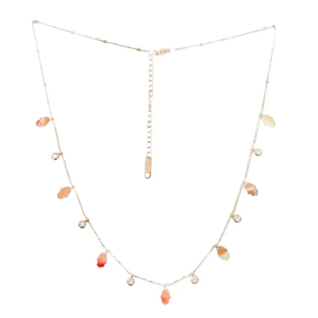 COLL MANITAS Y ZIRCONIAS, ACERO DORADO