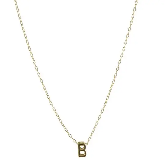 COLLAR CADENA LETRA B MINI, CHAPA