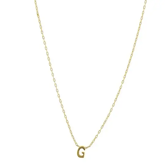 COLLAR CADENA LETRA G MINI, CHAPA