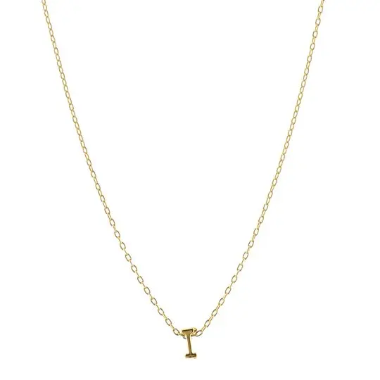 COLLAR CADENA LETRA I MINI, CHAPA