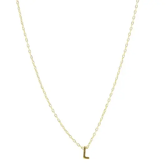 COLLAR CADENA LETRA L MINI, CHAPA