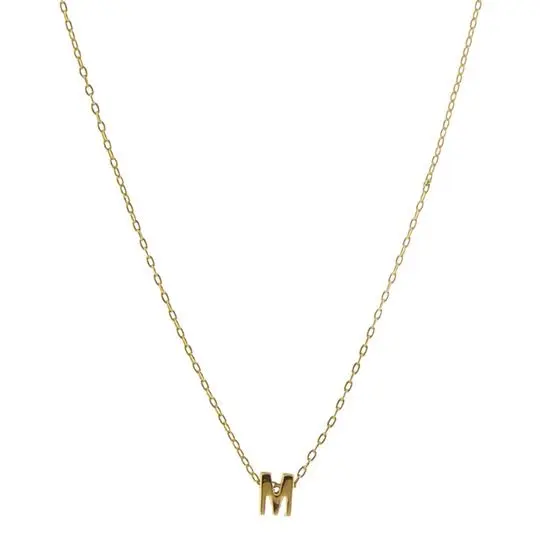 COLLAR CADENA LETRA M MINI, CHAPA