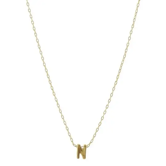 COLLAR CADENA LETRA N MINI, CHAPA