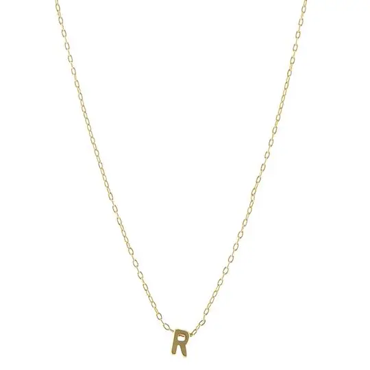 COLLAR CADENA LETRA R MINI, CHAPA