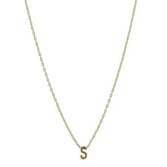 COLLAR CADENA LETRA S MINI, CHAPA