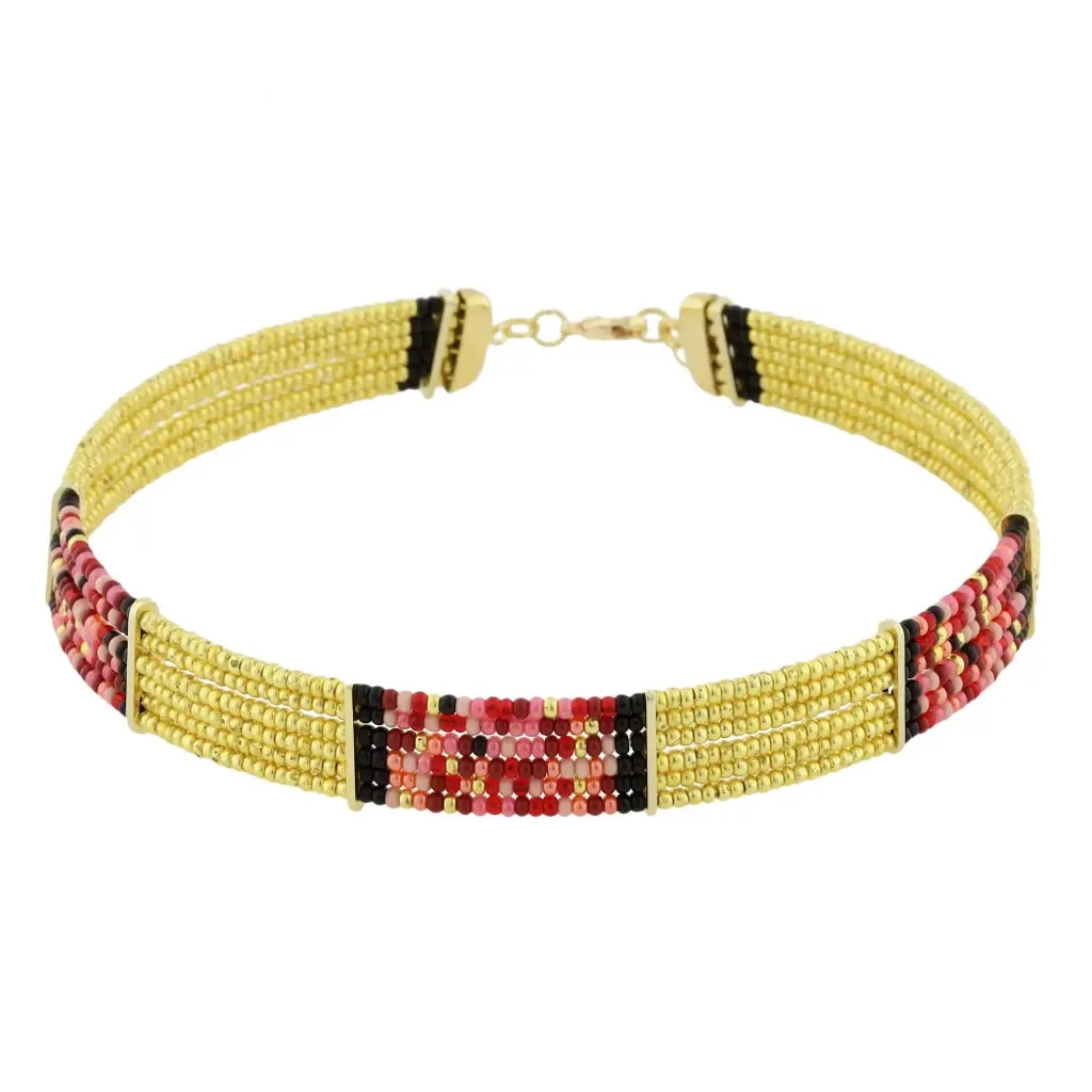 GARG CHAQUIRAS DORADAS Y ROJAS