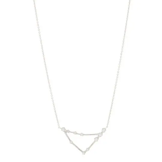 CONSTELACIÓN CAPRICORNIO,  PLATA CON ZIRCONIAS