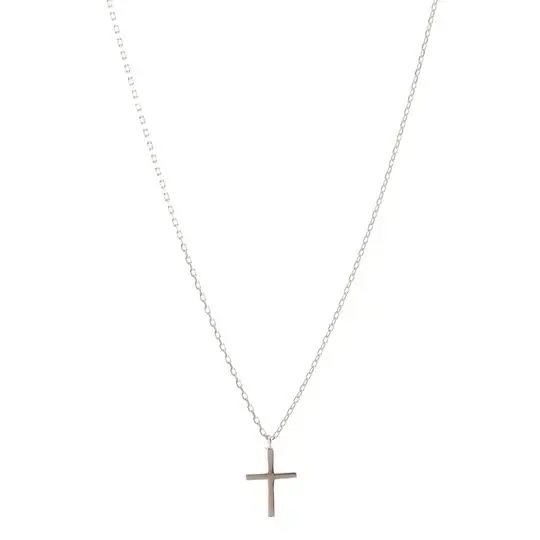 COLLAR CRUZ LISA. PLATA .925