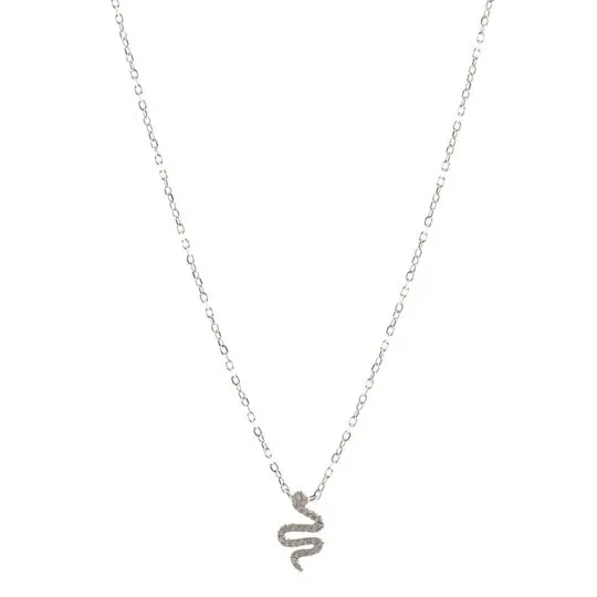 COLLAR VIBORA LISA, PLATA .925