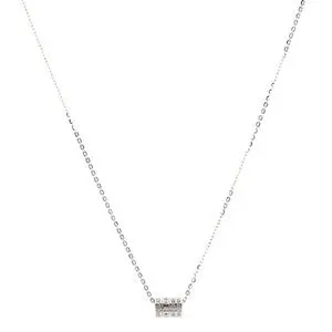 COLLAR AROS, PLATA RODIZADA