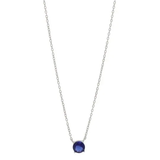 COLL CIRCULO PIEDRA AZUL, PLATA RODIZADA