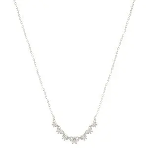 CO 7 ZIRCONIAS, PLATA RODIZADA