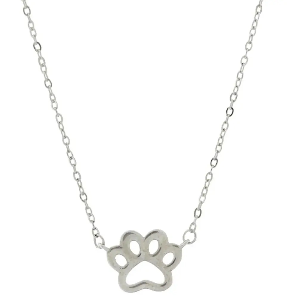 CO CORAZÓN HUELLA, PLATA RODIZADA