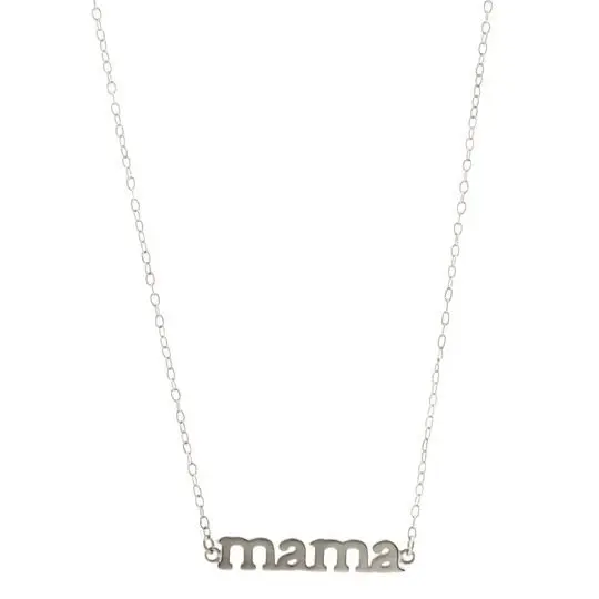 COLLAR MAMÁ, PLATA .925 CON BAÑO DE RODIO