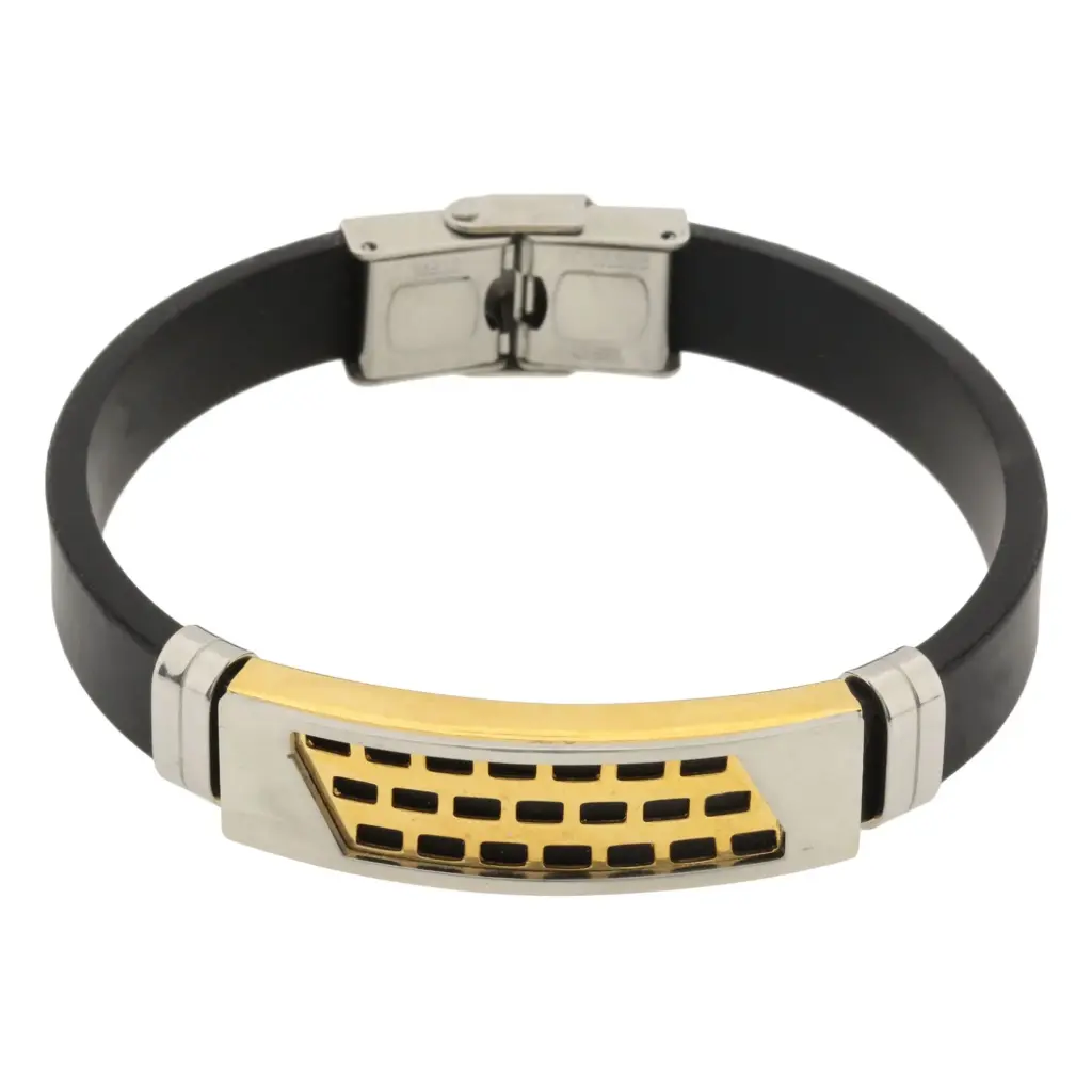 PULS. PLACA MALLA DORADA , ACERO