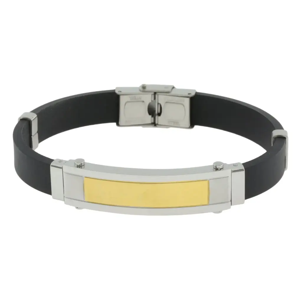 PULS CAUCHO PLACA BICOLOR, ACERO