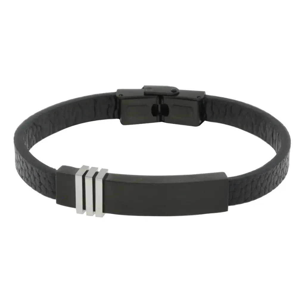 PULS PLACA NEGRA TRES AROS, ACERO