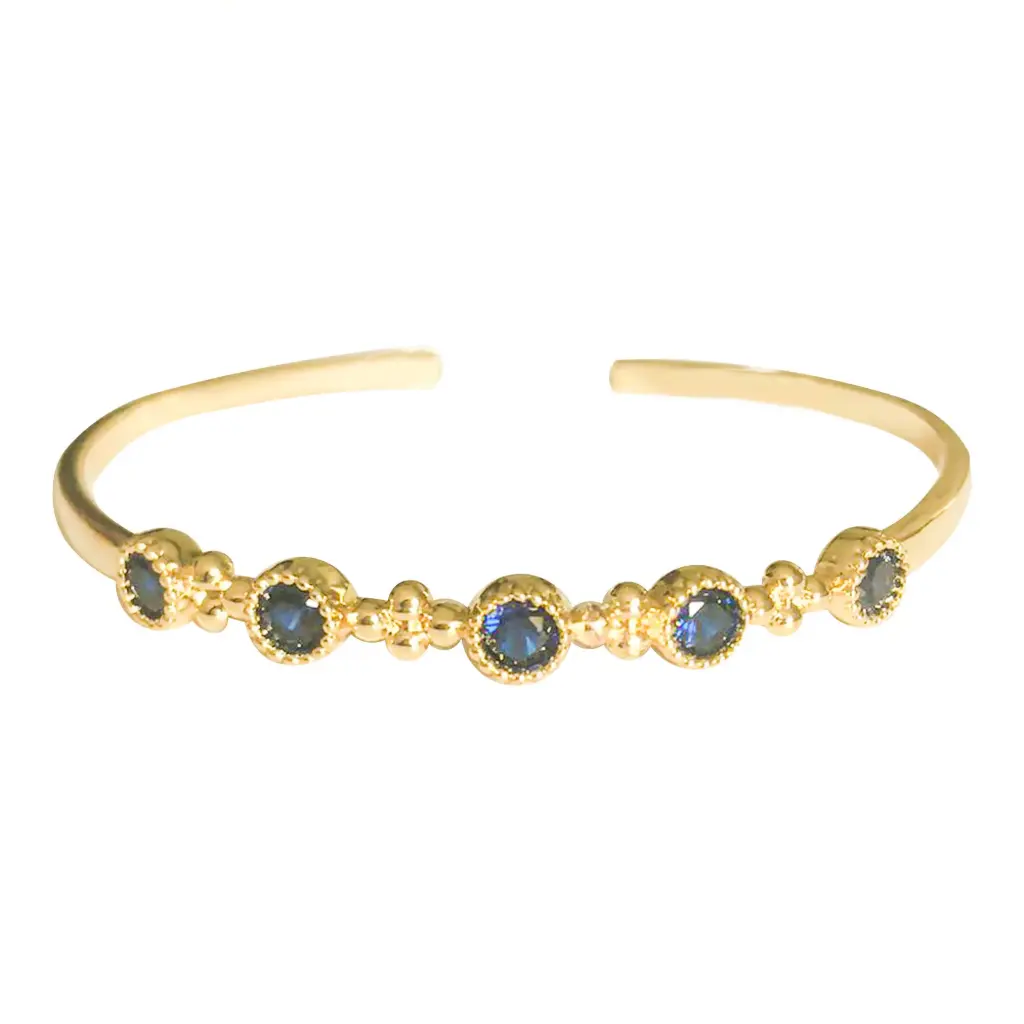 BRAZALETE PIEDRAS AZULES, CHAPA