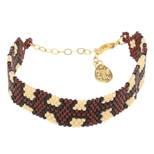 [441043-C] PULS. HUICHOL ANIMAL PRINT CAFÉ, CHAPA