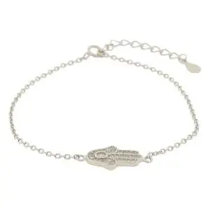 PULS. HAMSA PAVÉ, PLATA RODIZADA