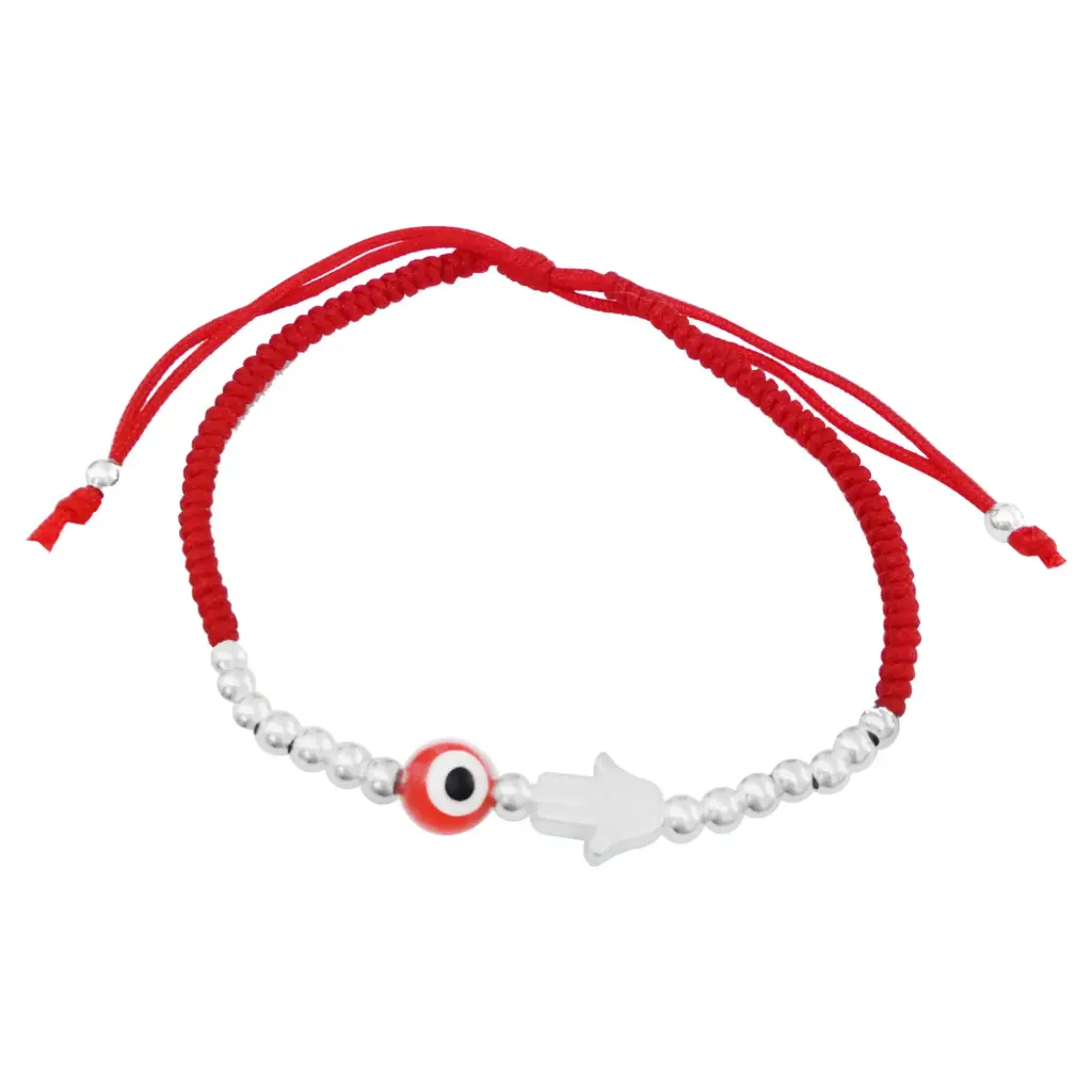 PULS TEJIDA HAMSA Y OJITO, PLATA 925