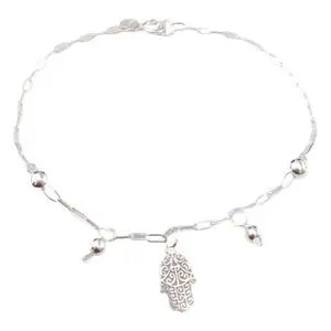 PULS CADENA CON HAMSA, PLATA 925