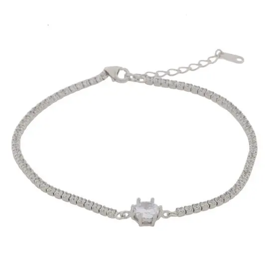 PULS ITALIANA ZIRCONIA CENTRAL, PLATA -925