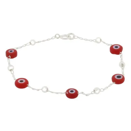 PULS CINCO OJITOS ROJOS, PLATA .925