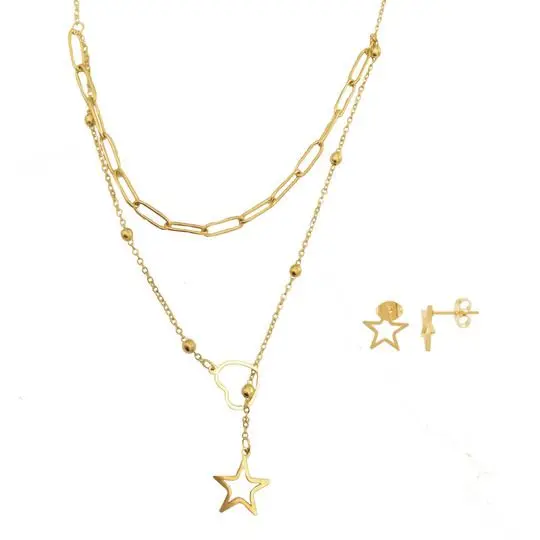 SET ESTRELLAS CALADAS, ACERO DORADO