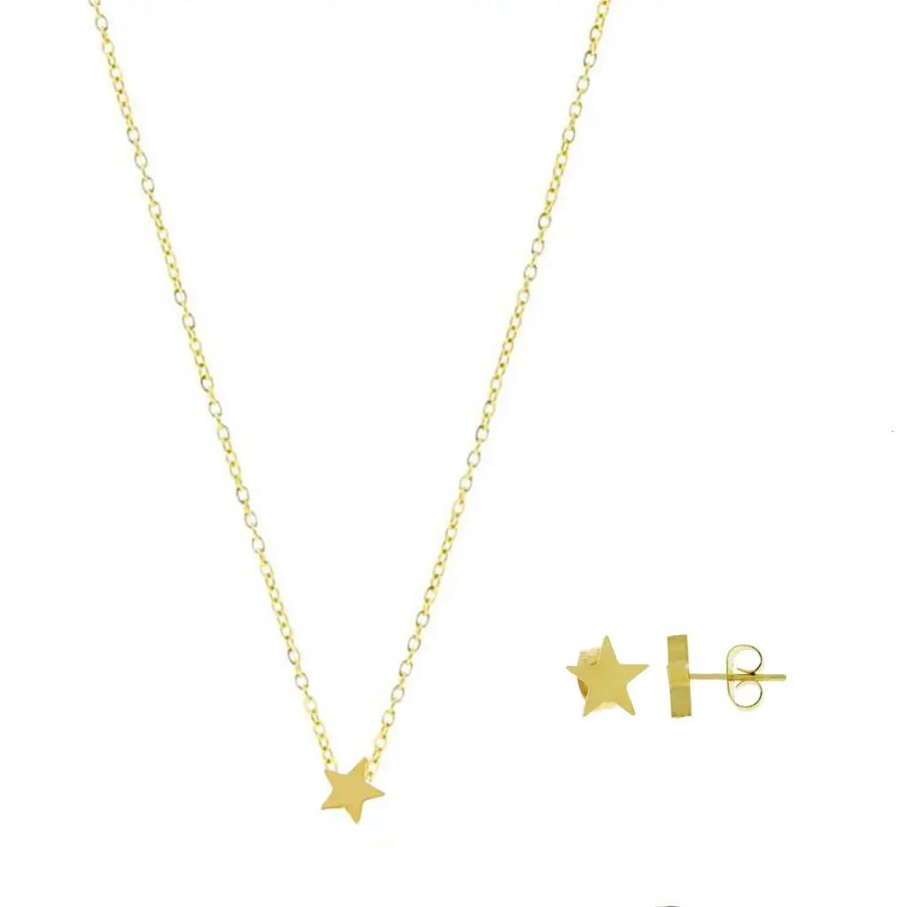 SET ESTRELLAS MINI, ACERO DORADO