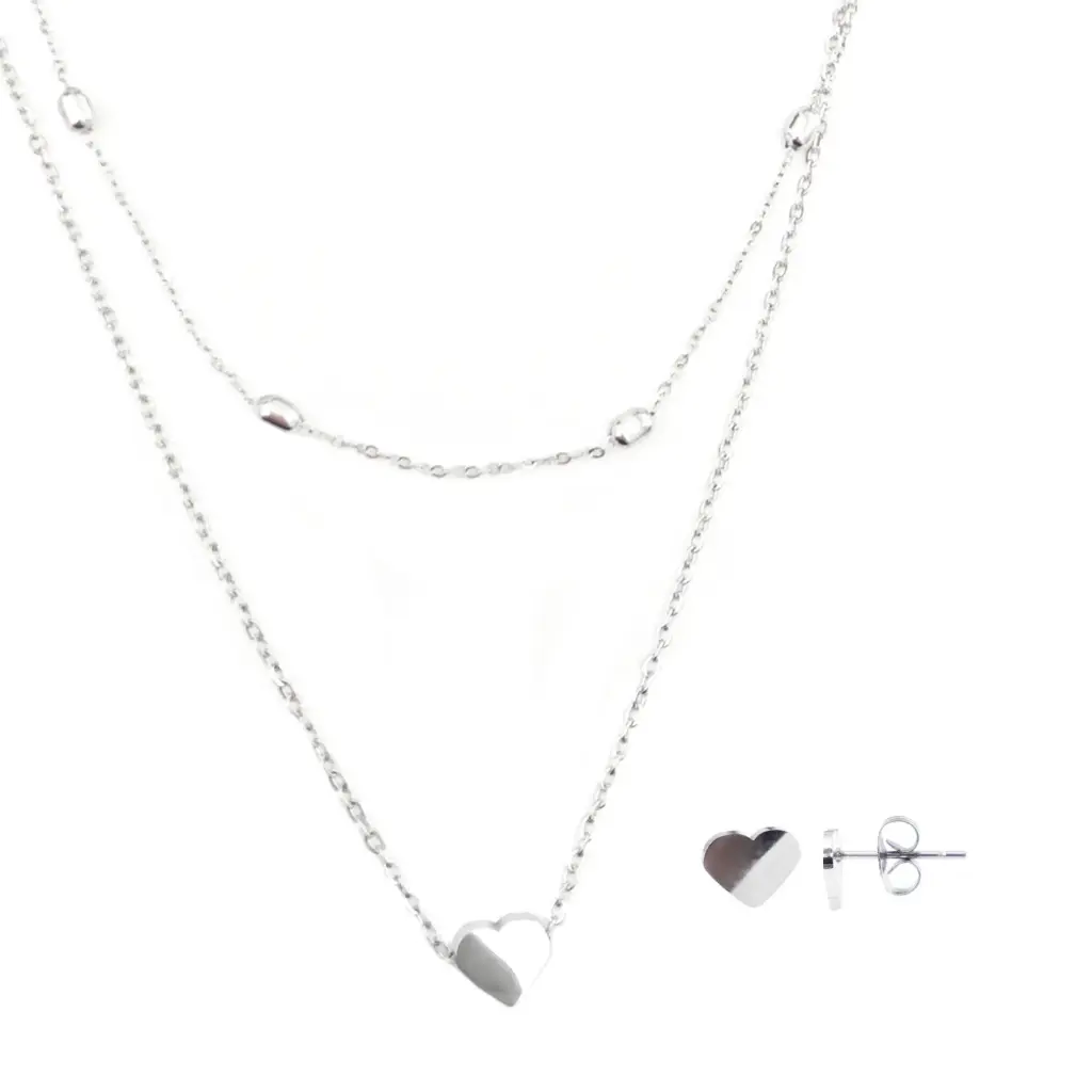 SET CORAZONES MINI, ACERO