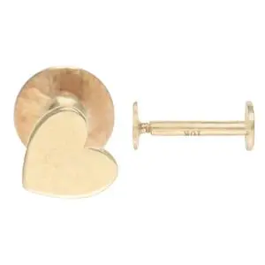 PIERCING CORAZON, ORO 10 K