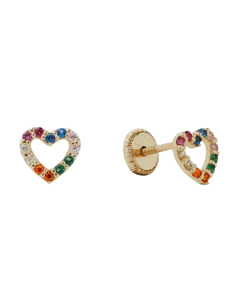 CORAZON MULTICOLOR, ORO 14 K