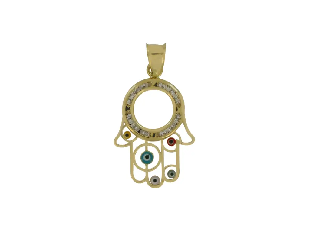 HAMSA CON OJITOS, ORO14K