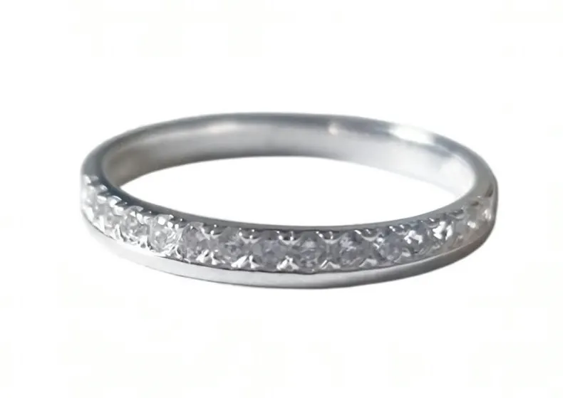 AN LINEA ZIRCONIAS, PLATA.925