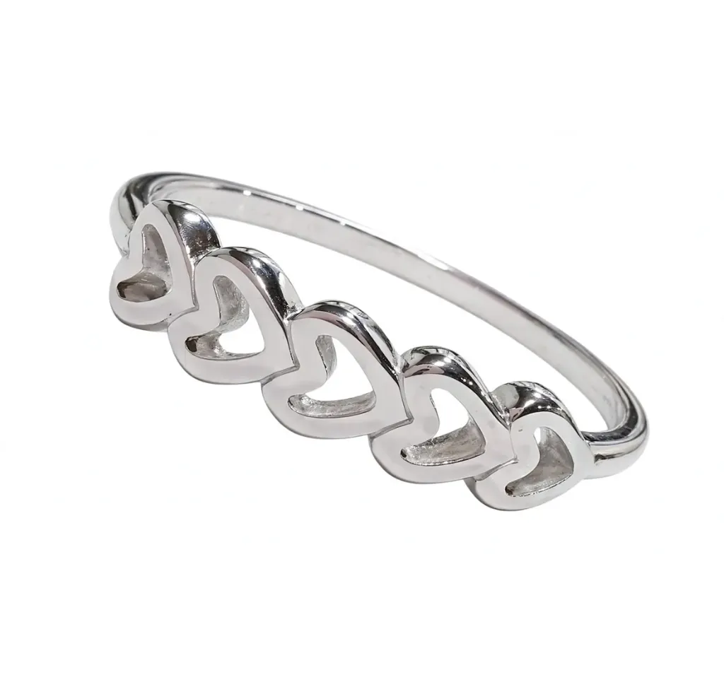 AN LINEA CORAZONES, PLATA .925