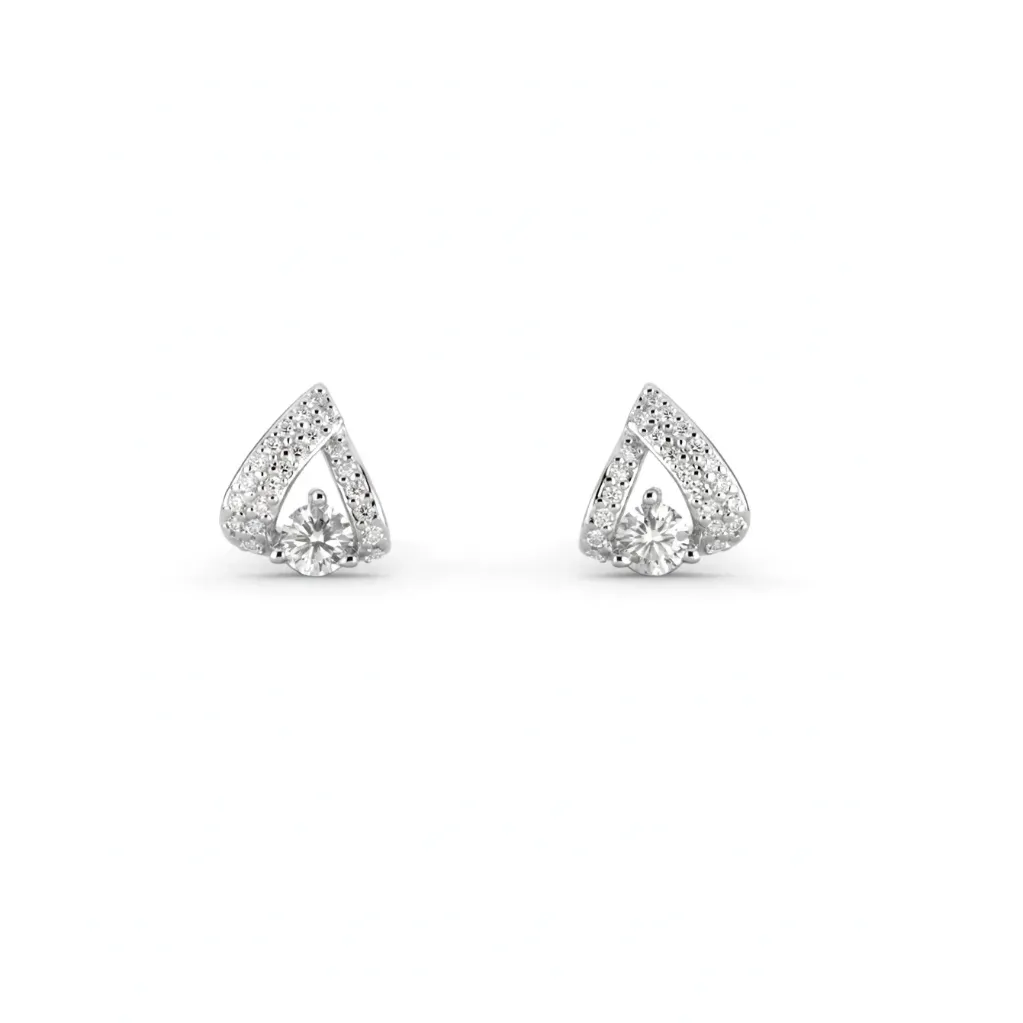 [222602] AR GOTA ZIRCONIA, PLATA RODIZADA