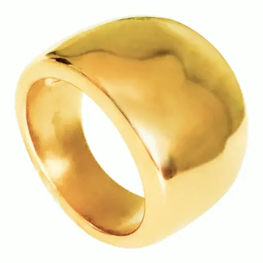 [314036] ANILLO LISO, ACERO  DORADO